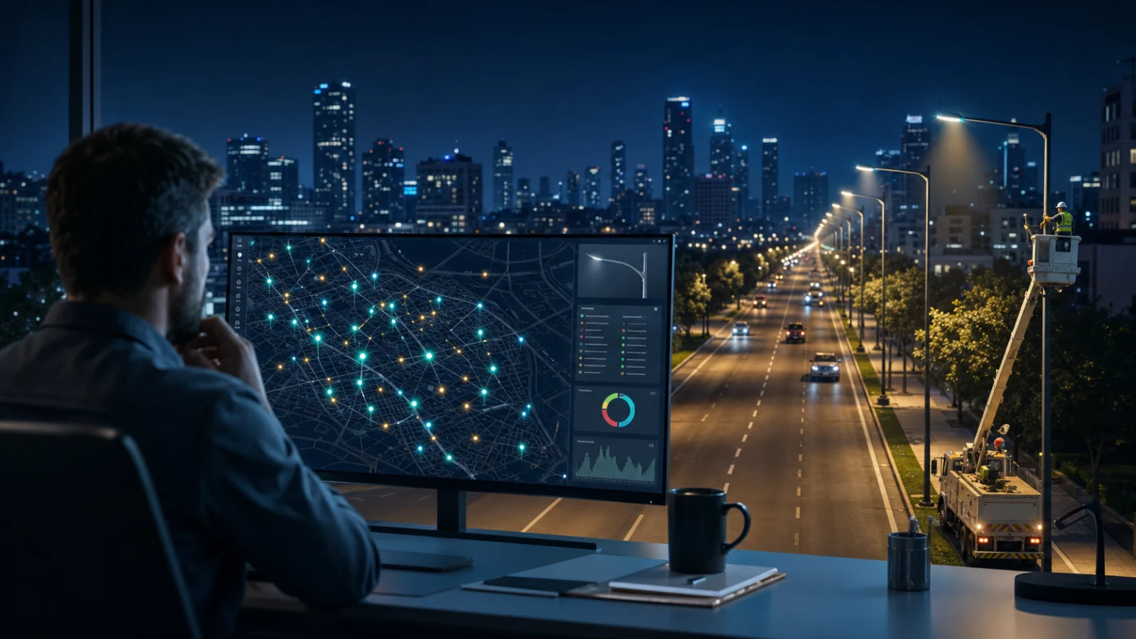 Gestão de iluminação pública, telegestão e automações